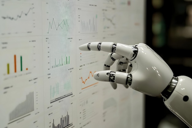 Predictive analytics platform displaying data insights through artificial intelligence tools